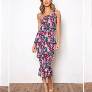 DARK ROSE DRESS - NAVY FLORAL